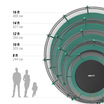 Батут UNIX Line SUPREME BASIC 12 ft (green) - 10